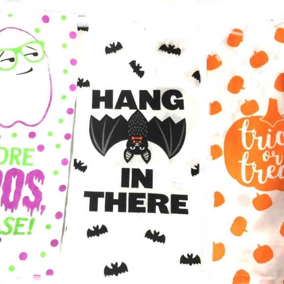 Spooktacular! Glass Jack O Lantern, decorative candy Pail or 2 hand towels. - Picture 4 of 7